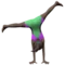 Woman Cartwheeling: Dark Skin Tone emoji on iPhone