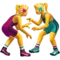 Women Wrestling emoji on iPhone