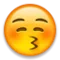 Kissing Face with Closed Eyes emoji on Apple iOS 4.0
