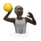 Person Playing Water Polo: Dark Skin Tone emoji on iPhone