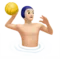 Man Playing Water Polo: Light Skin Tone emoji on iPhone