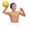 Man Playing Water Polo: Medium-Light Skin Tone emoji on iPhone