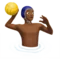 Man Playing Water Polo: Medium-Dark Skin Tone emoji on iPhone (iOS 14.6)
