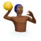 Man Playing Water Polo: Medium-Dark Skin Tone emoji on iPhone