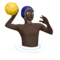 Man Playing Water Polo: Dark Skin Tone emoji on iPhone (iOS 12.1)