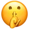 Shushing Face emoji on iPhone