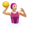 Woman Playing Water Polo: Light Skin Tone emoji on iPhone