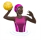 ️ Woman Playing Water Polo: Dark Skin Tone emoji on Apple iOS 13.3