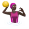 Woman Playing Water Polo: Dark Skin Tone emoji on iPhone