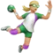 Person Playing Handball: Medium-Light Skin Tone emoji on iPhone (iOS 12.1)