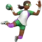 Person som spelar handboll: Mellanmörk hudton emoji på iPhone (iOS 12.2)