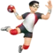 Man som spelar handboll: ljus hy emoji på iPhone (iOS 11.2)