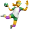 Woman Playing Handball emoji on iPhone