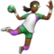 Woman Playing Handball: Medium-Dark Skin Tone emoji on iPhone