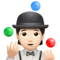 Person Juggling: Light Skin Tone emoji on iPhone (iOS 14.6)