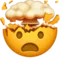 Exploding Head emoji on iPhone