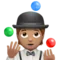 Persona fent malabars: to de pell mitjà emoji a Apple iOS 15.4