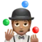 Persona fent malabars: to de pell mitjà emoji a Apple iOS 17.4