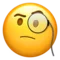 Face with Monocle emoji on Apple iOS 12.1