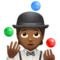 Person Juggling: Medium-Dark Skin Tone emoji on iPhone (iOS 14.6)