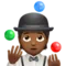 Person Juggling: Medium-Dark Skin Tone emoji on iPhone