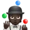 Person Juggling: Dark Skin Tone emoji on Apple iOS 17.4