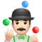 Man Juggling: Light Skin Tone emoji on iPhone