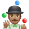 Man Juggling: Medium Skin Tone emoji on iPhone
