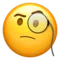 Face with Monocle emoji on iPhone