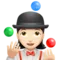 Woman Juggling: Light Skin Tone emoji on iPhone