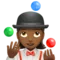 Woman Juggling: Medium-Dark Skin Tone emoji on iPhone (iOS 14.6)