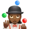Woman Juggling: Medium-Dark Skin Tone emoji on iPhone