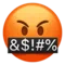 Face with Symbols on Mouth emoji on Apple iOS 17.4