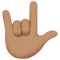 Isyarat Mencintaimu: Warna Kulit Sedang emoji di iPhone (iOS 14.5)
