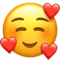 Smiling Face with Hearts emoji on Apple iOS 17.4