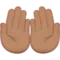 Palms Up Together: Medium Skin Tone emoji on Apple iOS 14.5