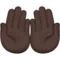 Palms Up Together: Dark Skin Tone emoji on iPhone (iOS 12.1)