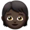 Child: Dark Skin Tone emoji on Apple iOS 17.4