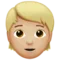 Person: Medium-Light Skin Tone emoji on iPhone