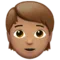 Person: Medium Skin Tone emoji on iPhone