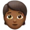 Person: Medium-Dark Skin Tone emoji on iPhone