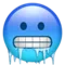 Cold Face emoji on Apple iOS 17.4