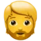Person: Beard emoji on Apple iOS 15.4