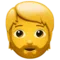 Person: Beard emoji on Apple iOS 17.4
