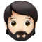 Osoba: Světlý odstín pleti, Vousy emoji na Apple iOS 16.4
