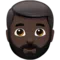 Person: Dark Skin Tone, Beard emoji on iPhone (iOS 12.1)