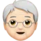 Older Person: Light Skin Tone emoji on iPhone