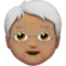 Older Person: Medium Skin Tone emoji on iPhone