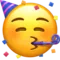 Partying Face emoji on Apple iOS 13.2