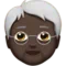 Older Person: Dark Skin Tone emoji on iPhone